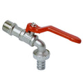Robinet à bille valve + bague de serrage Sanivesk nickel (filetage extérieur x filetage mâle) 3/4"x3/4" levier
