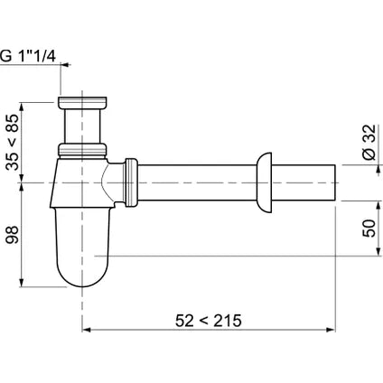 Siphon de lavabo Wirquin chromé