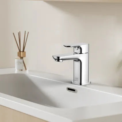 Robinet Lave-mains AquaVive Modena - Bec bas - Céramique - Chromé - 5,5cm