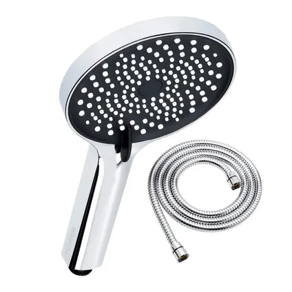 Pomme de douche EcoRain Charly 13 cm – Chrome – Avec Flexible - Economiseur d'eau