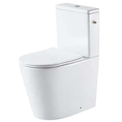 Aquavive Toilette duobloc Esino avec cuvette sans bride - blanc