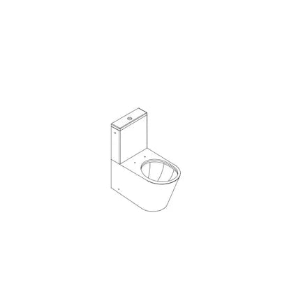 Aquavive Toilette duobloc Esino avec cuvette sans bride - blanc