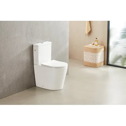 Aquavive Toilette duobloc Esino avec cuvette sans bride - blanc