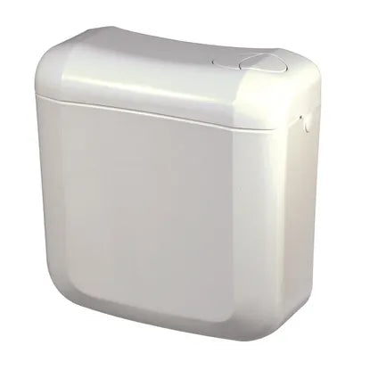 Réservoir de chasse d’eau Baseline - Plastique - 3/6L Double touche - 40,3x40,7x16,6cm