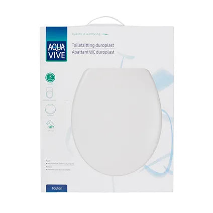 Abattant WC Aquavive Toulon - Duroplast - Fermeture Soft-close - Réglable - Blanc