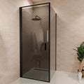 Cabine De Douche Bogota - Lomazoo - 90 X 90 X 200 Cm - Noir - 6 Mm Verre Fumé - Anticalcaire